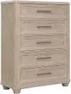 Dawson Butternut Light Brown 5-Drawer Chest