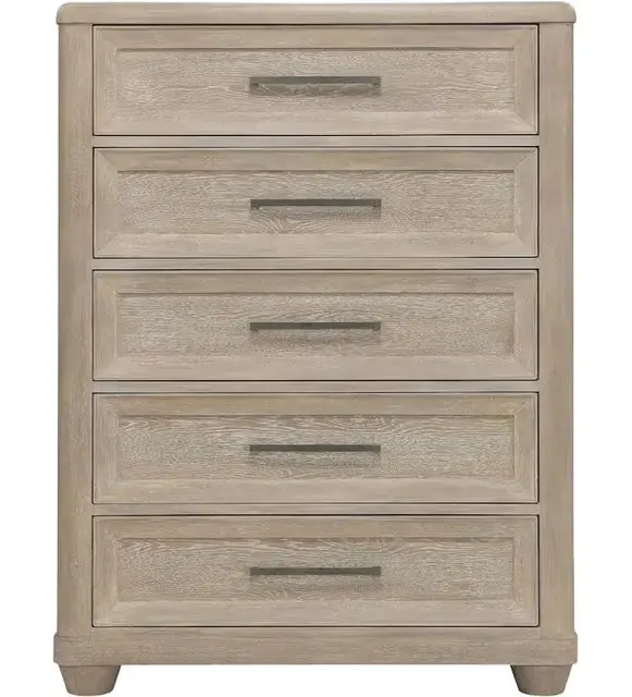 Dawson Butternut Light Brown 5-Drawer Chest-3