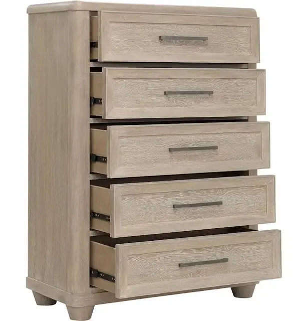 Dawson Butternut Light Brown 5-Drawer Chest-4