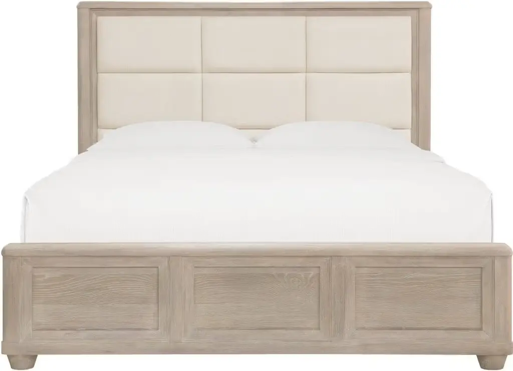 Dawson Butternut Light Brown Upholstered King Bed-3