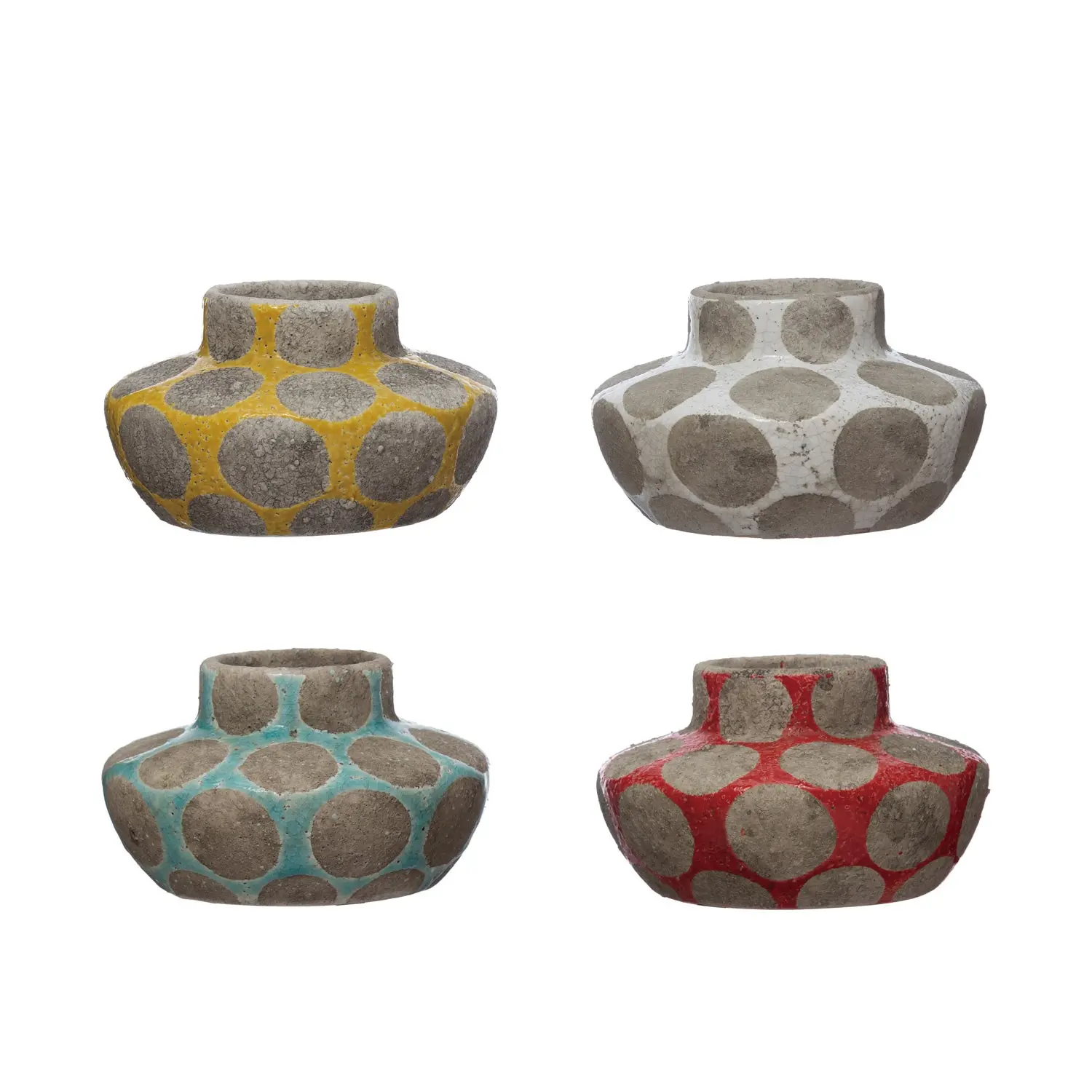 DF6497-A/4-IND Assorted Terra-Cotta Tapered Tealight-1
