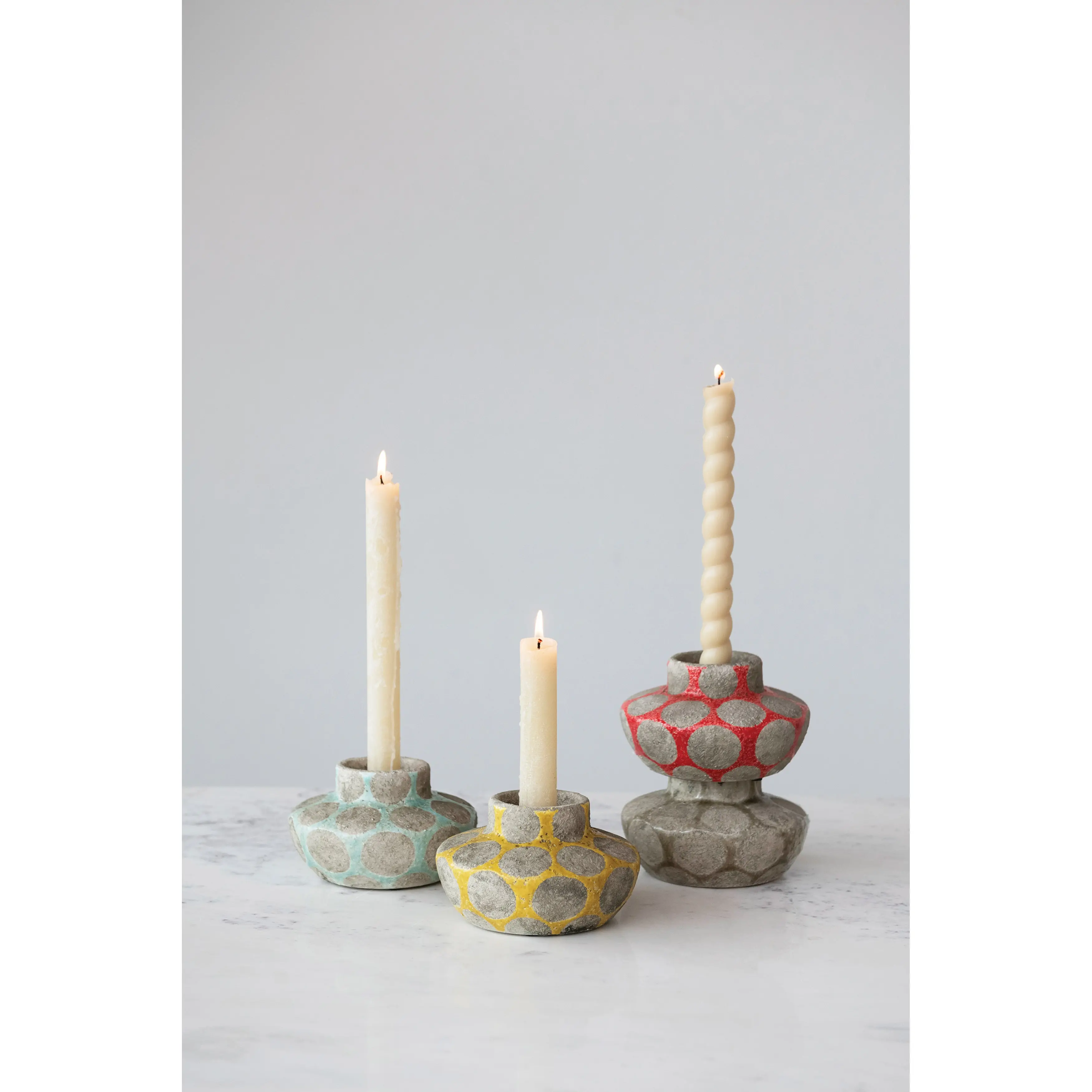 DF6497-A/4-IND Assorted Terra-Cotta Tapered Tealight-2