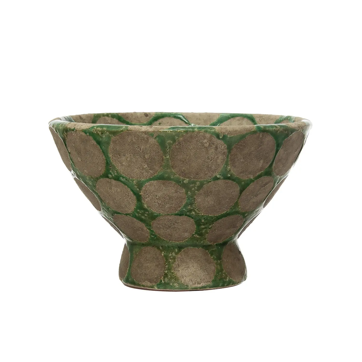DF6489 Terra-Cotta Footed Bowl-1