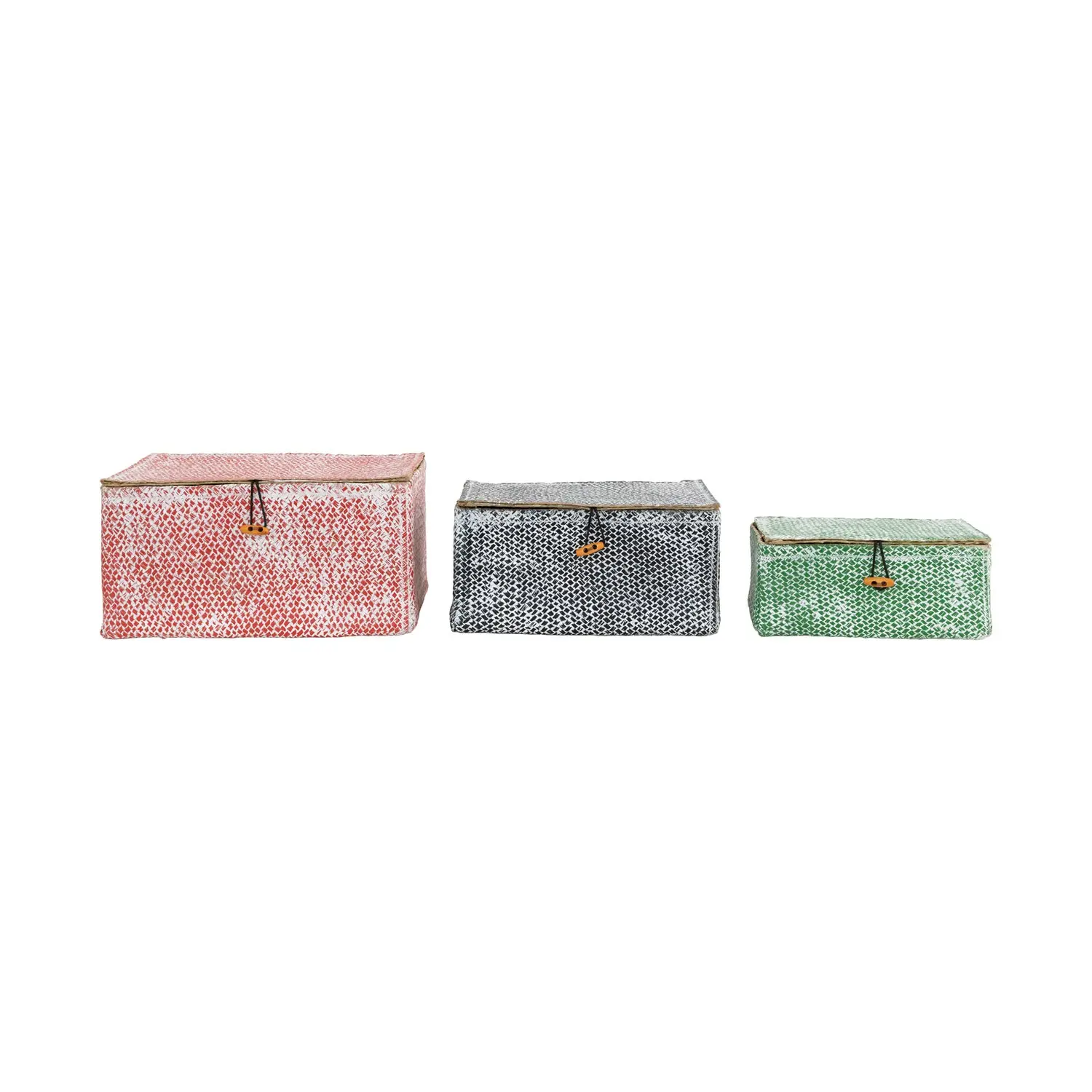 DF5895/SML Small Hand-Woven Palm Leaf Boxes-1