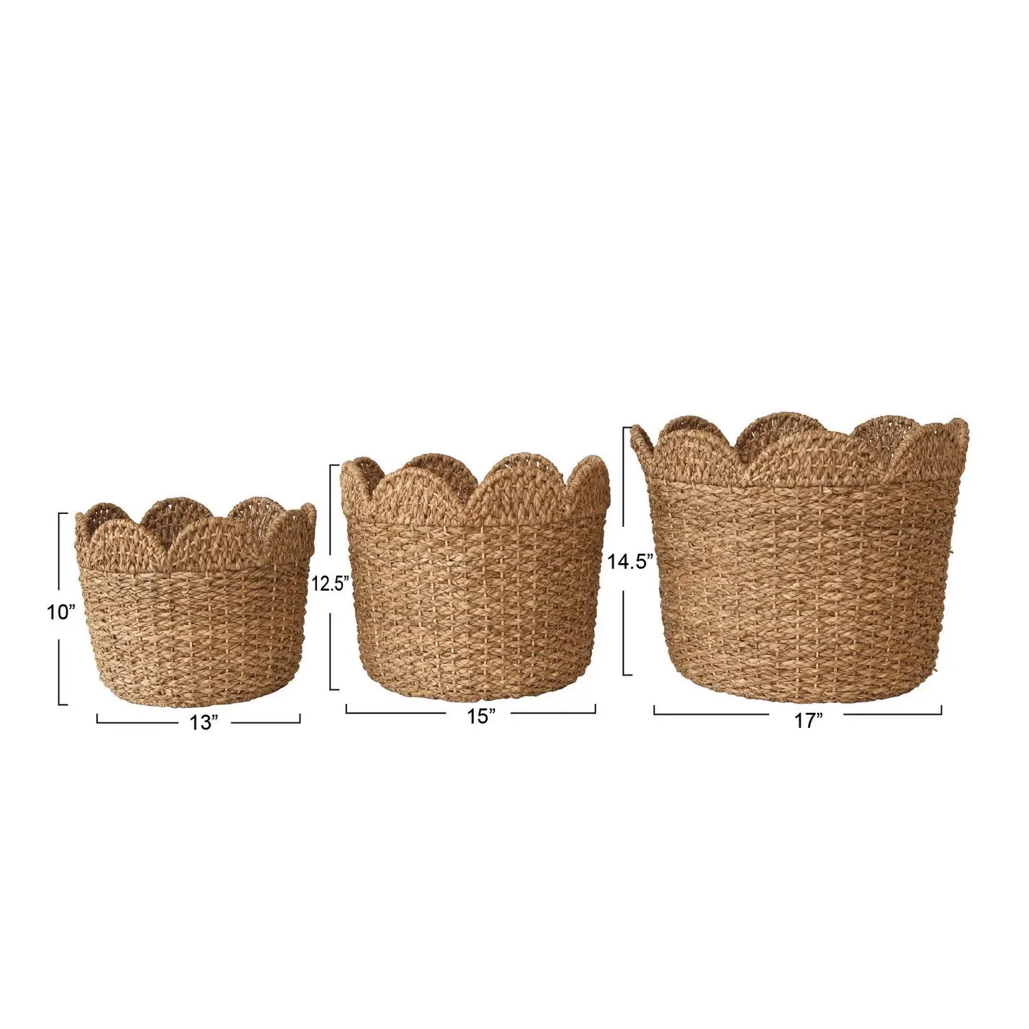 DF8277/MED Medium Scallop Edge Braided Rattan Bankuan Basket-3