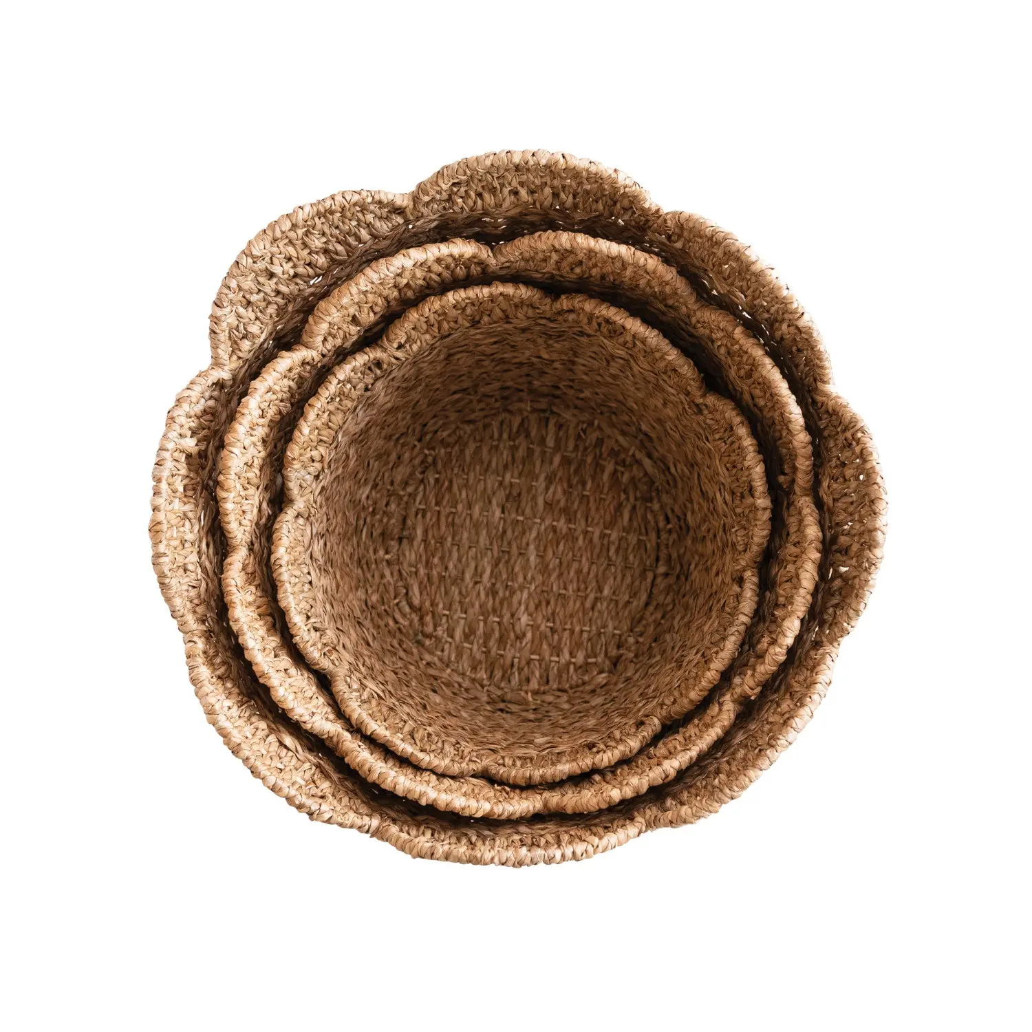 DF8277/MED Medium Scallop Edge Braided Rattan Bankuan Basket-4