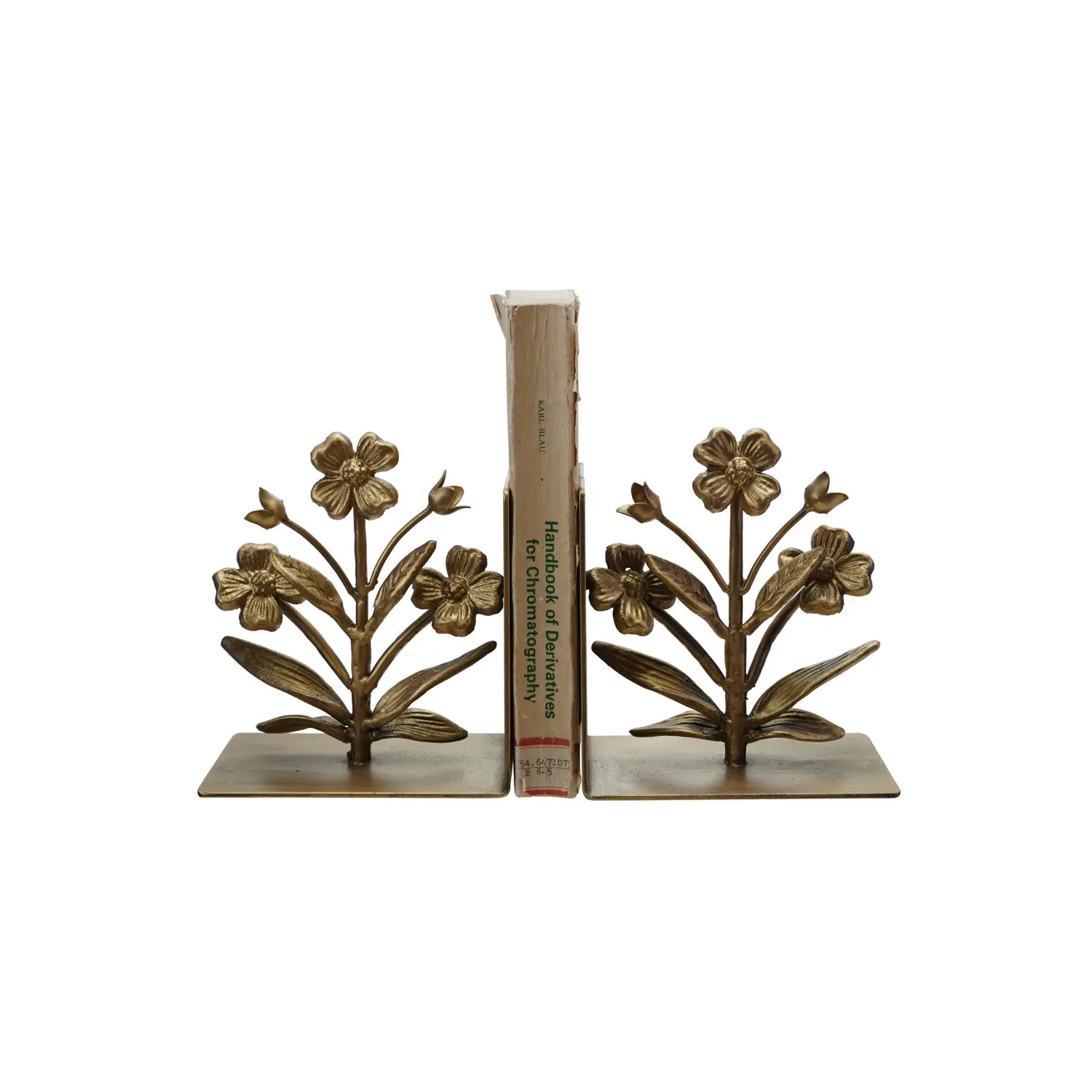 DG0754 Cast Iron Flower Shaped Bookend-1