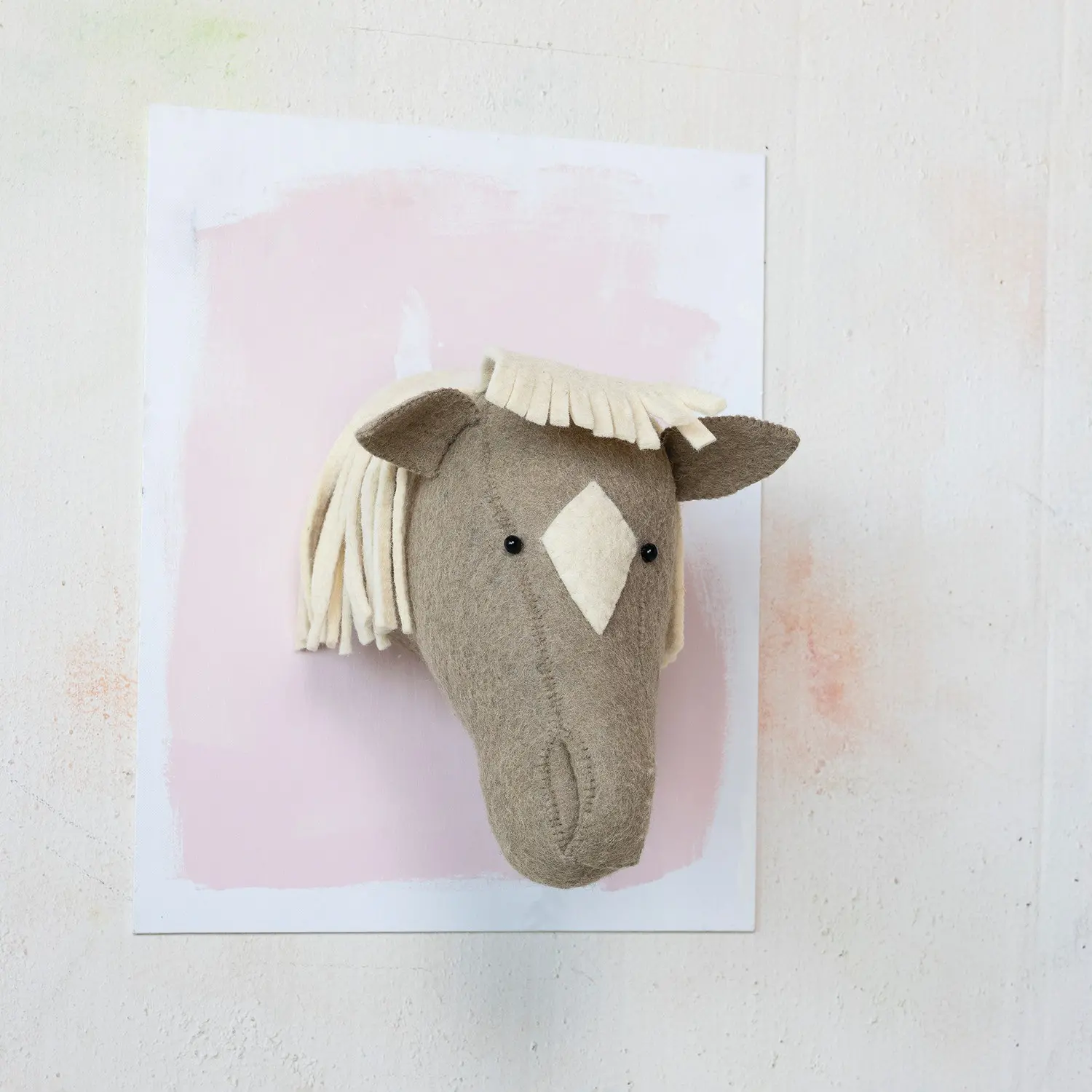 DF8379 Handmade Wool Felt Horse Head-2