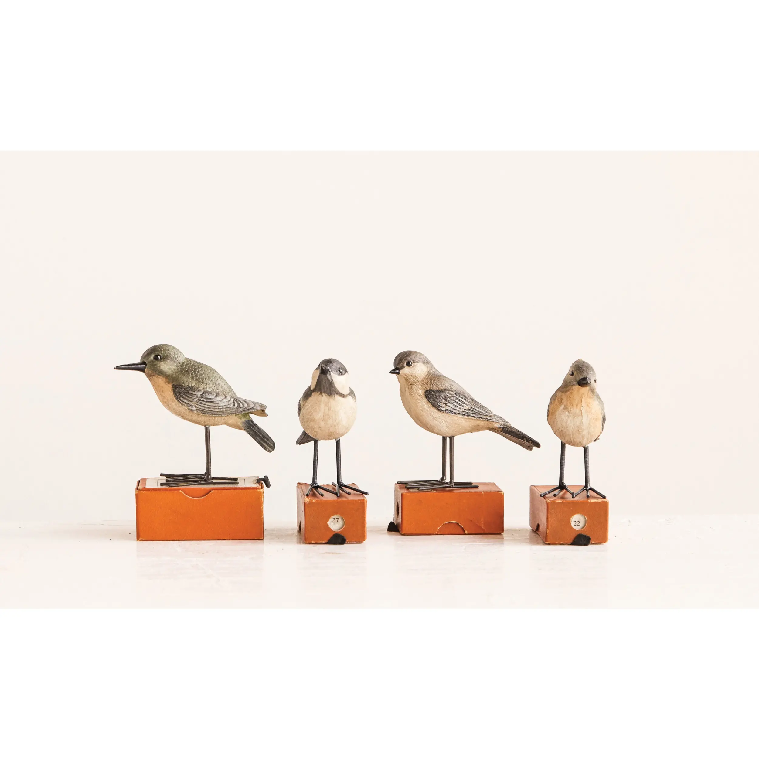 DE7663-A/4-IND Assorted Metal Birds-2