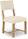 6820-75410-80 Bennett Natural and Cream Upholstered Dining Side Chair