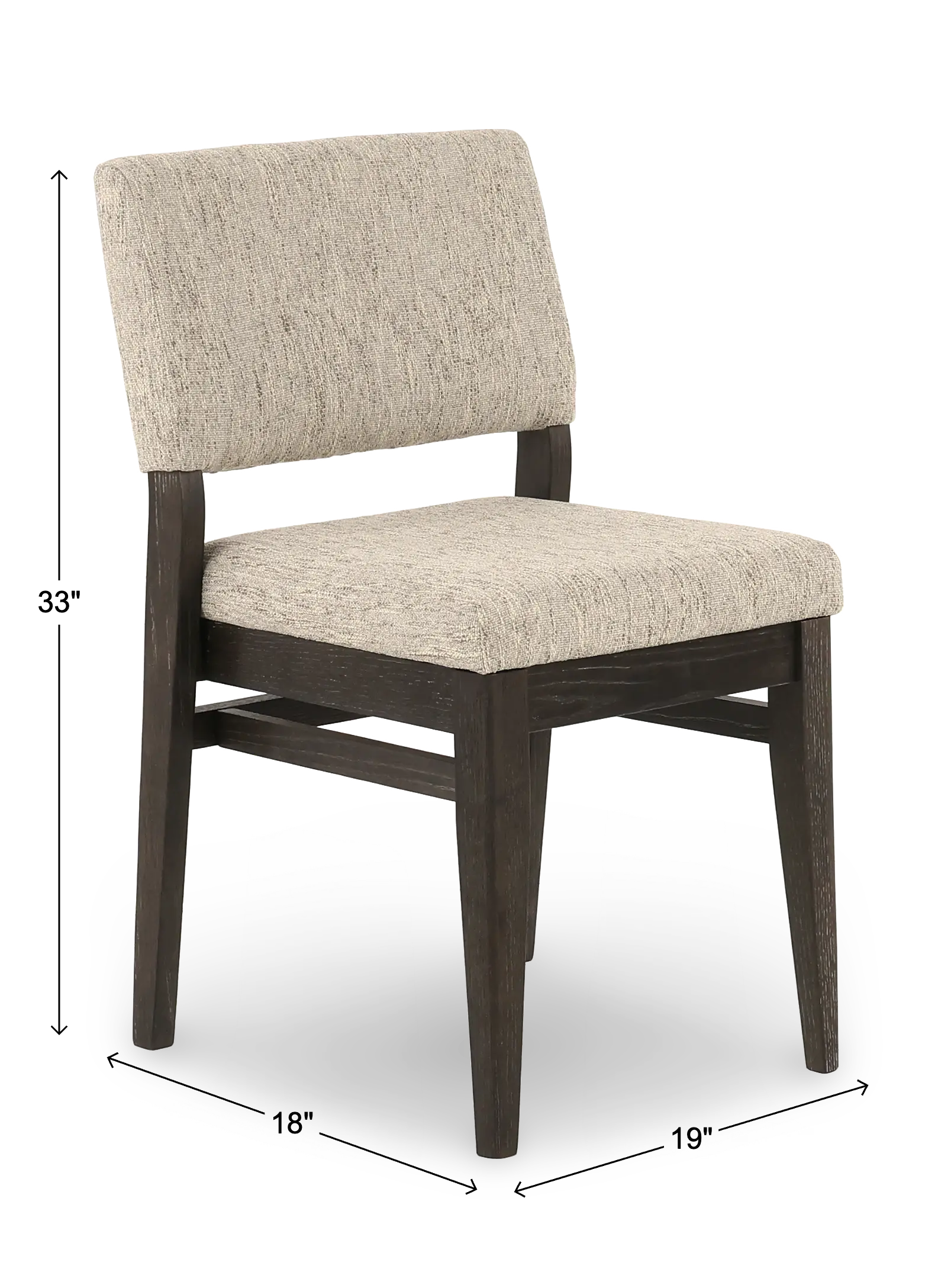 Flex Ebony Oak Stackable Upholstered Dining Chair-3
