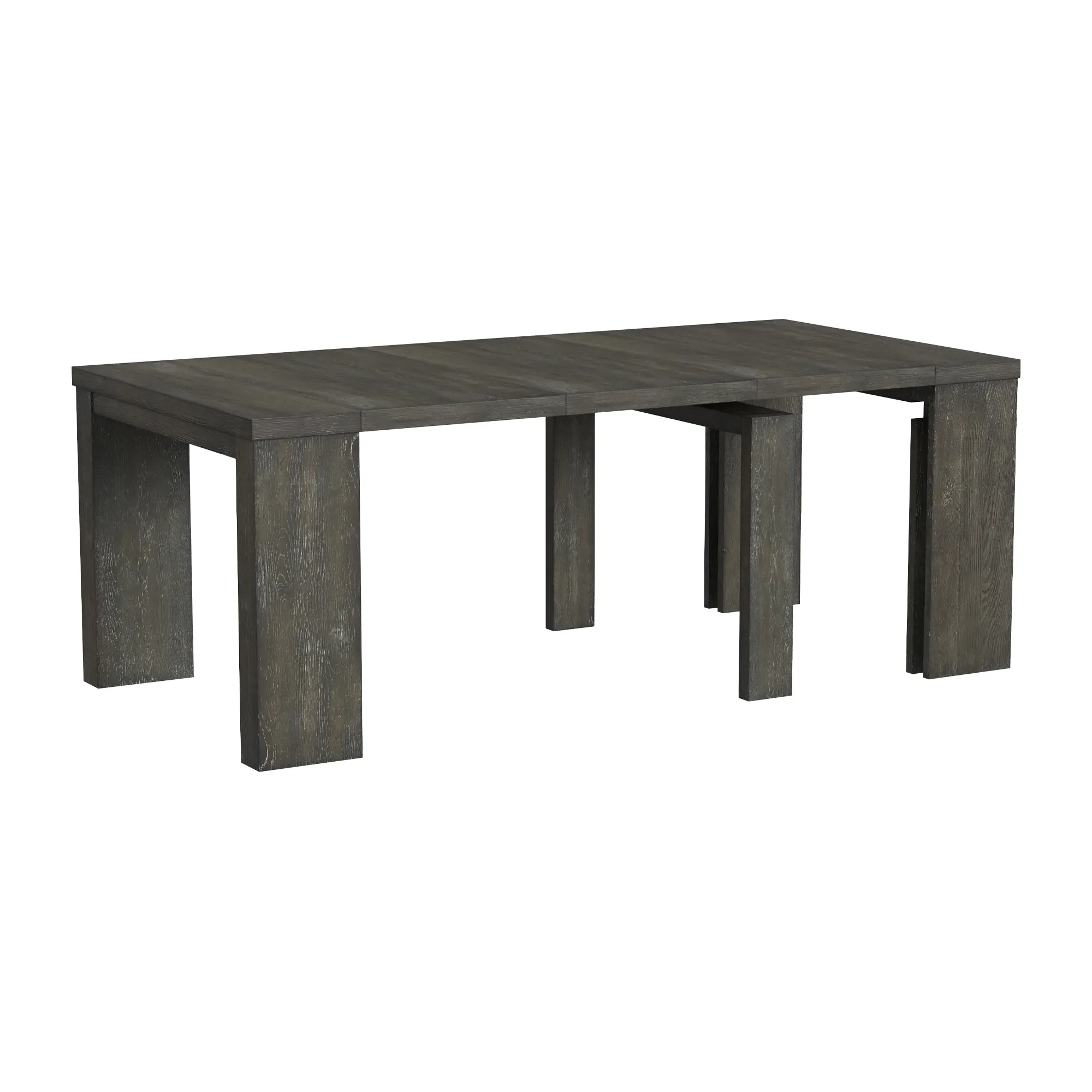 Flex Dark Brown Oak Dining Table with 5-20 Leaves-10