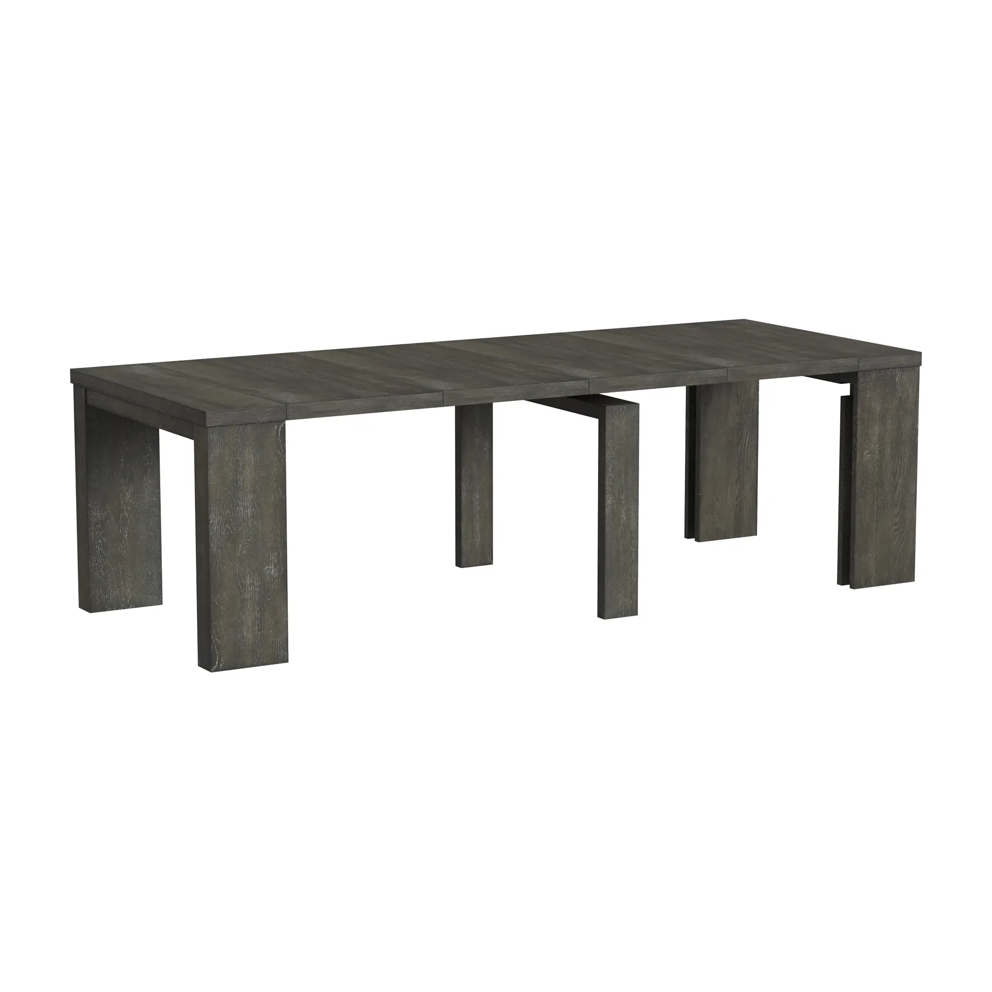 Flex Dark Brown Oak Dining Table with 5-20 Leaves-13