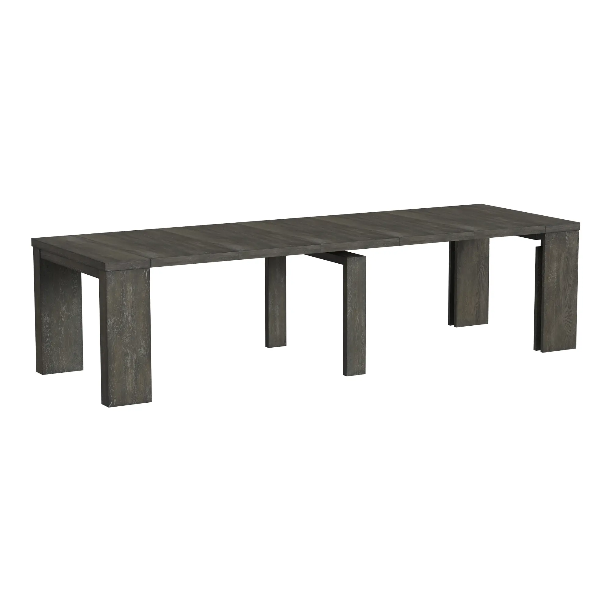 Flex Dark Brown Oak Dining Table with 5-20 Leaves-17