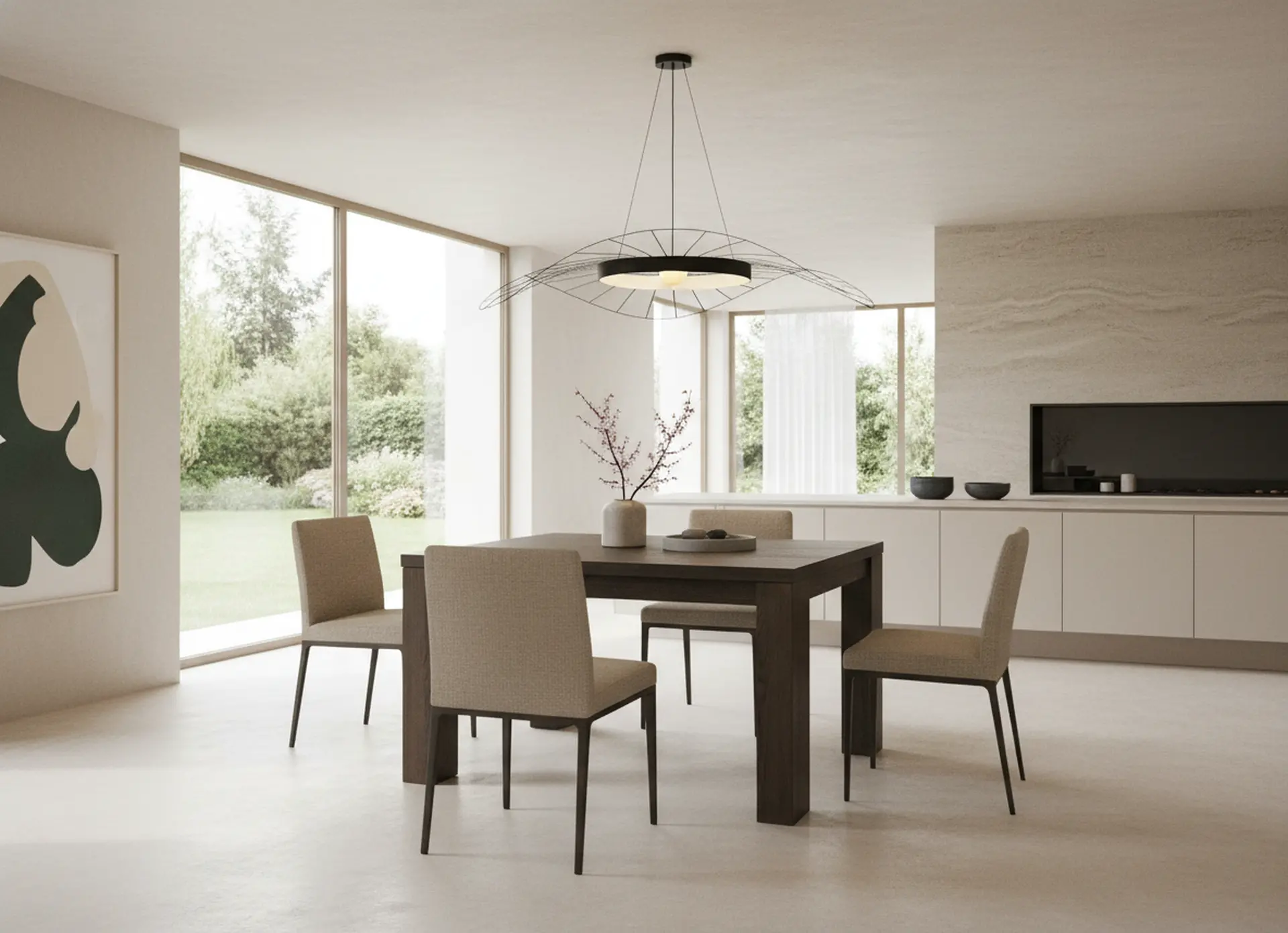 Flex Dark Brown Oak Dining Table with 5-20 Leaves-2