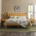 WEVIV03KB2NA1 Vivienne Natural Wood King Spindle Post Bed