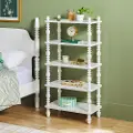 WEVIV41482WH1 Vivienne White Wood Spindle Short Bookshelf