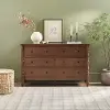 WEVIV026D2BR1 Vivienne Dark Wood Spindle 6-Drawer Dresser