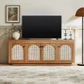 WESAS21704EO1 Sasha English Oak 70 TV Stand with Rattan Doors