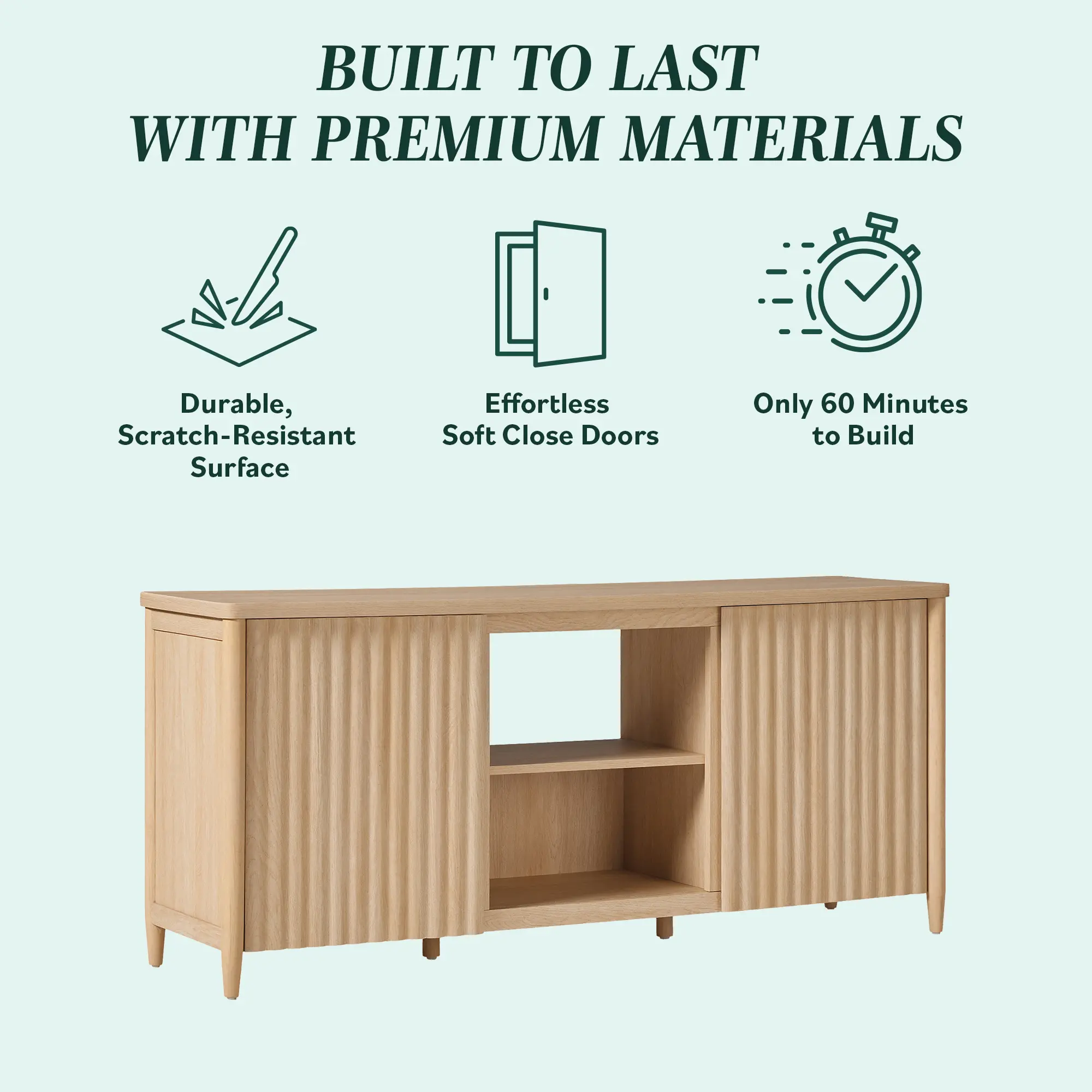 WEFLN21584CO1 Flynn Coastal Oak 58 Reeded TV Stand-13