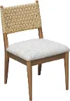 Langley Brown Woven-Back Dining Chair