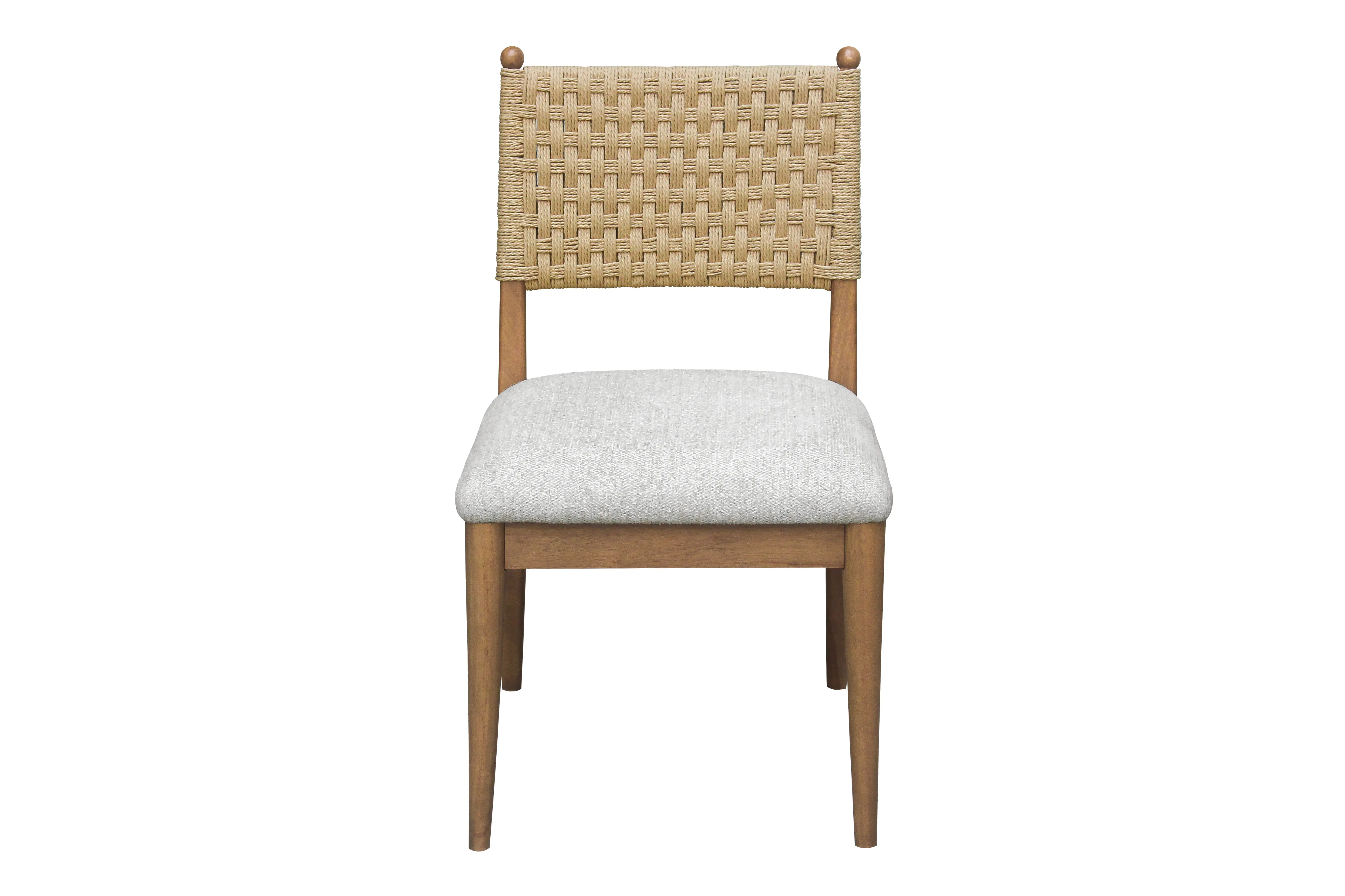 Langley Brown Woven-Back Dining Chair-2