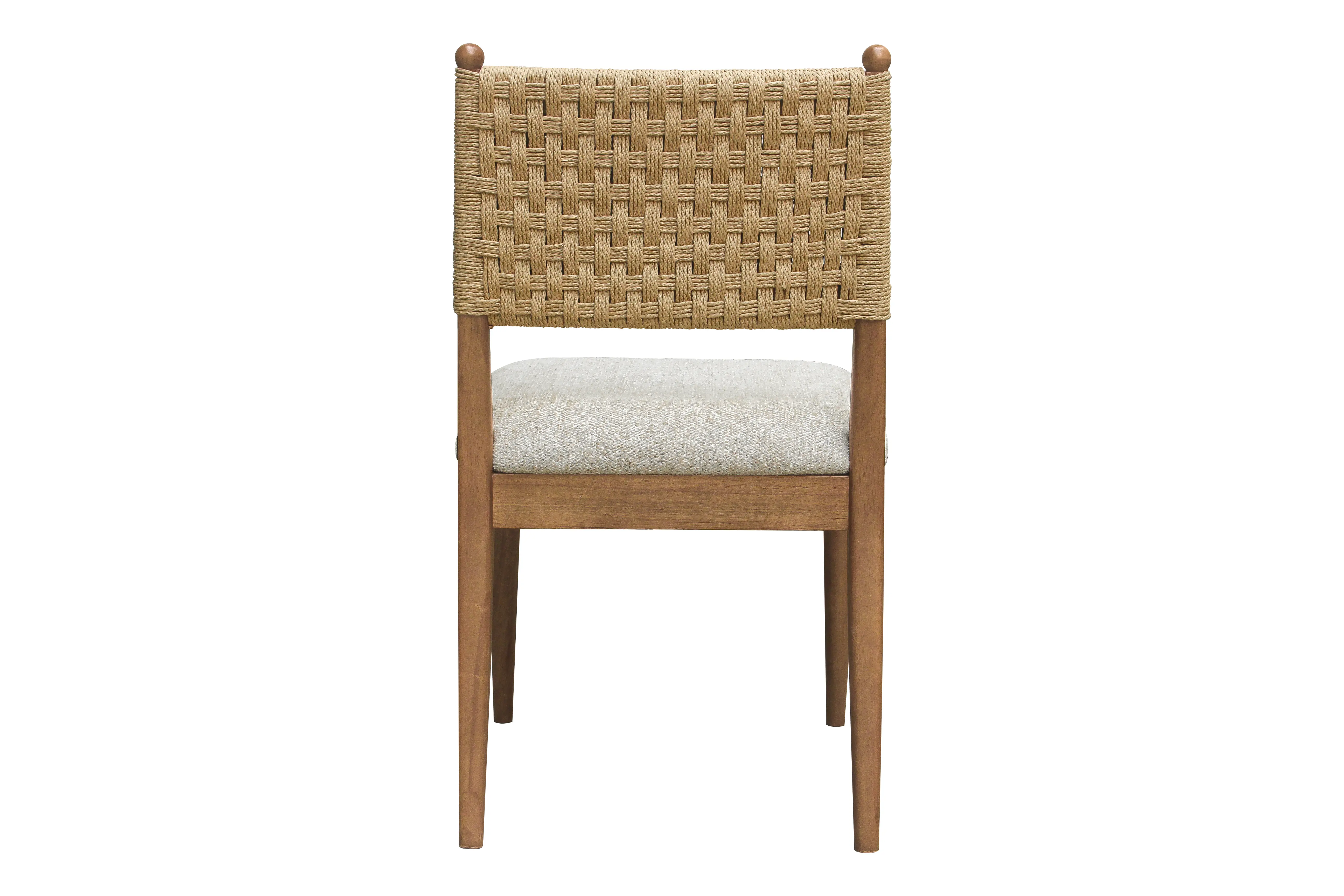 Langley Brown Woven-Back Dining Chair-4