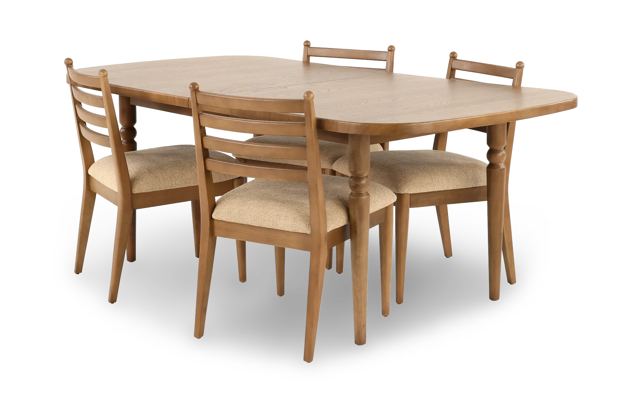 Langley Brown 5 Piece Dining Set-5
