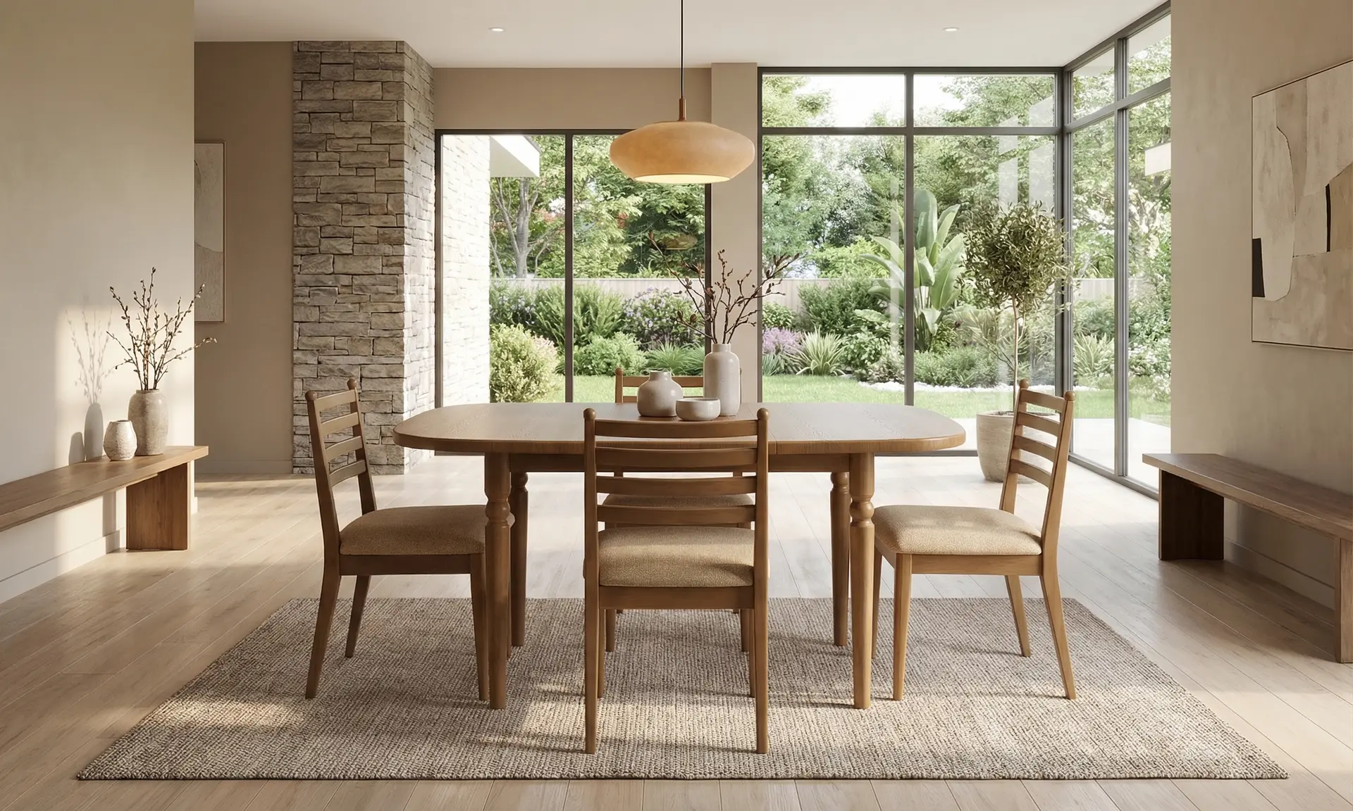 Langley Brown 5 Piece Dining Set-8