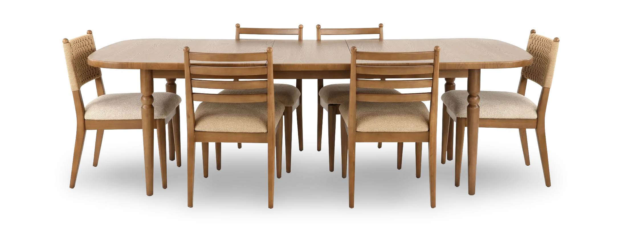 Langley Brown 7 Piece Dining Set-1