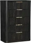 Genevieve Chocolate Brown 5-Drawer Chest