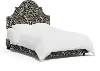 RPC180BEDRPCPCBLKLCB Rifle Paper Co Belmont Peacock Black Twin Bed
