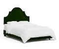RPC182BEDTTNEMR Rifle Paper Co Belmont Titan Emerald Velvet Queen Bed