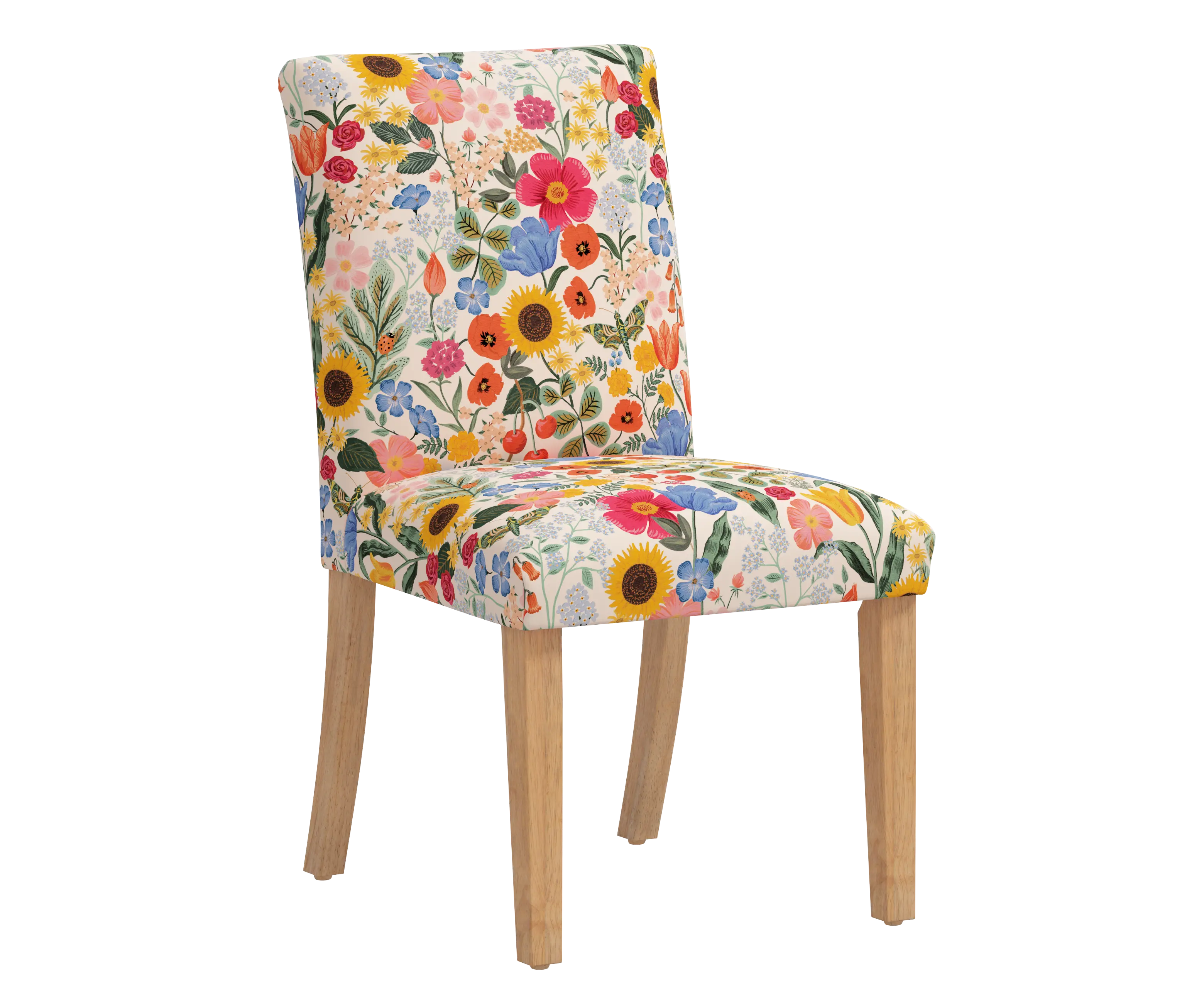 RPC63-6NATRPCBLSBLSLCB Rifle Paper Co Beth Blossom Blush Dining Chair-1