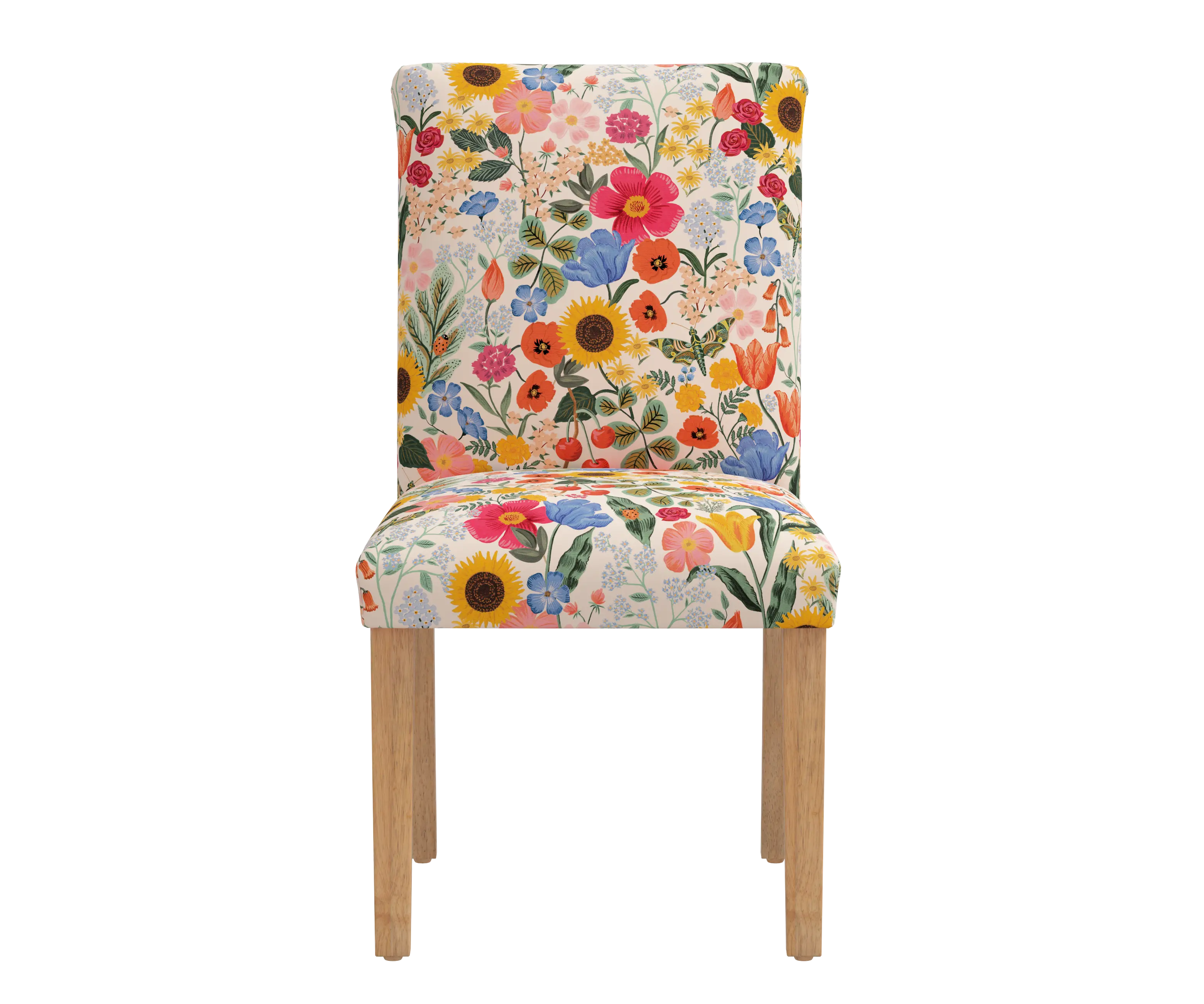 RPC63-6NATRPCBLSBLSLCB Rifle Paper Co Beth Blossom Blush Dining Chair-4