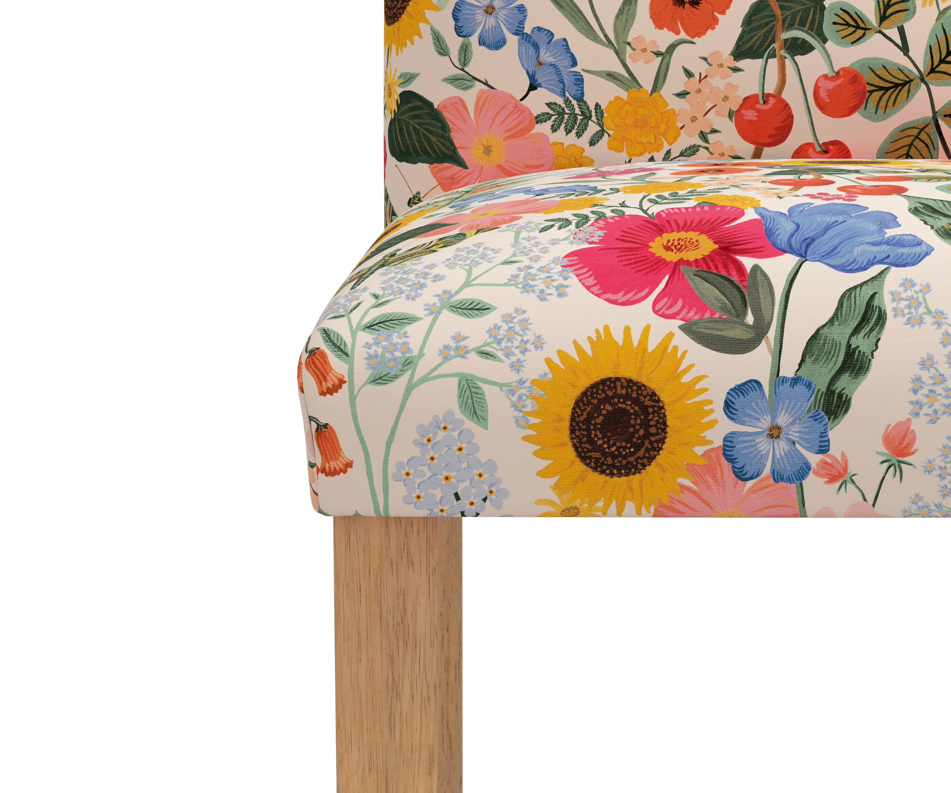 RPC63-6NATRPCBLSBLSLCB Rifle Paper Co Beth Blossom Blush Dining Chair-5