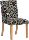 RPC63-6NATRPCPCBLKLCB Rifle Paper Co Beth Peacock Black Dining Chair
