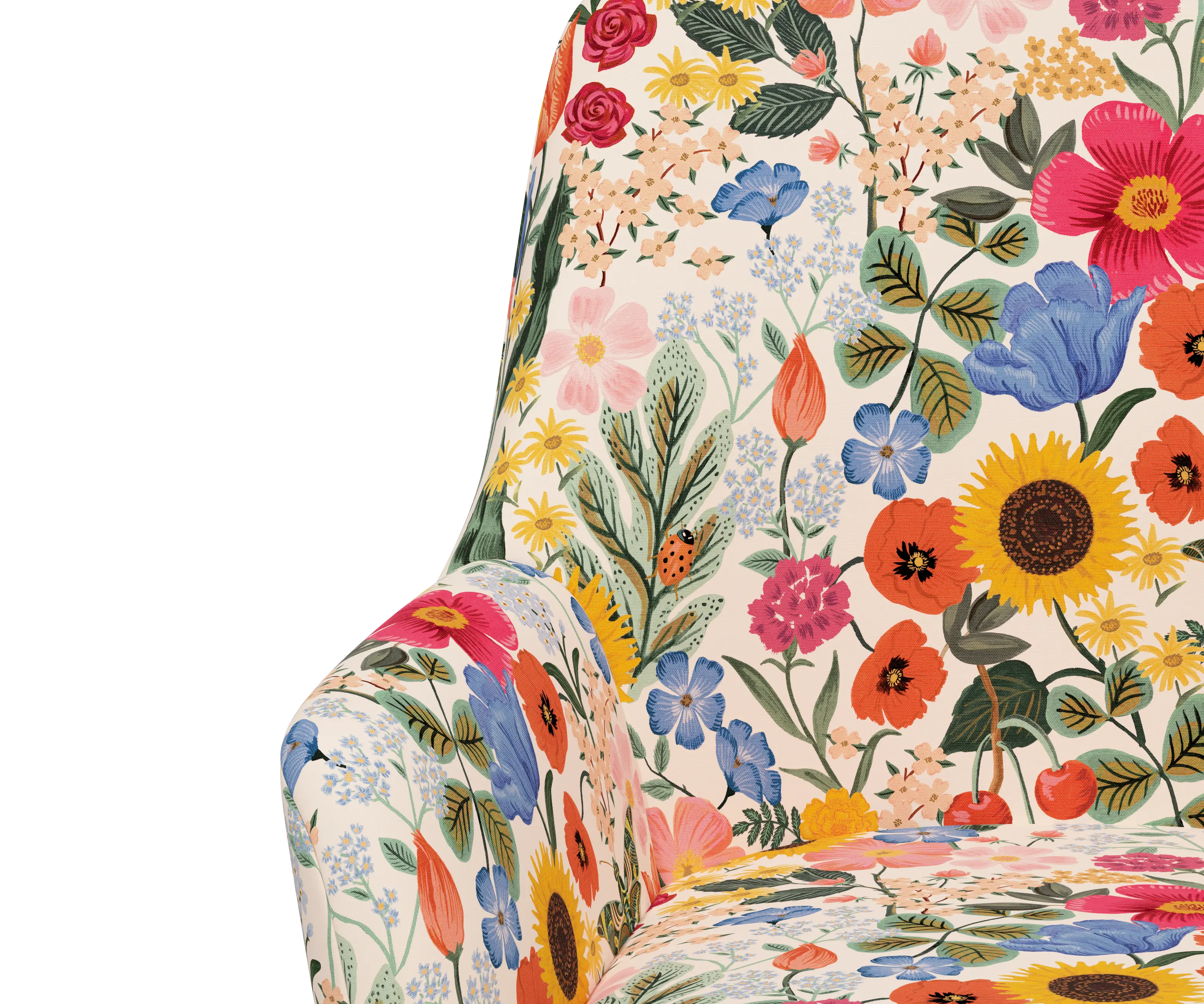 RPC78-9GLDRPCBLSBLSLCB Rifle Paper Co Yvette Blossom Blush Office Chair with Gold Base-5