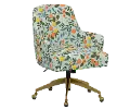 RPC78-9GLDRPCCTGRMNLCB Rifle Paper Co Yvette Citrus Grove Mint Office Chair with Gold Base