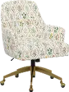 RPC78-9GLDRPCHWTMLTLCB Rifle Paper Co Yvette Hawthorne Multi Office Chair with Gold Base