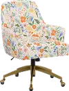 RPC78-9GLDRPCMRMLTLCB Rifle Paper Co Yvette Merida Multi Office Chair with Gold Base