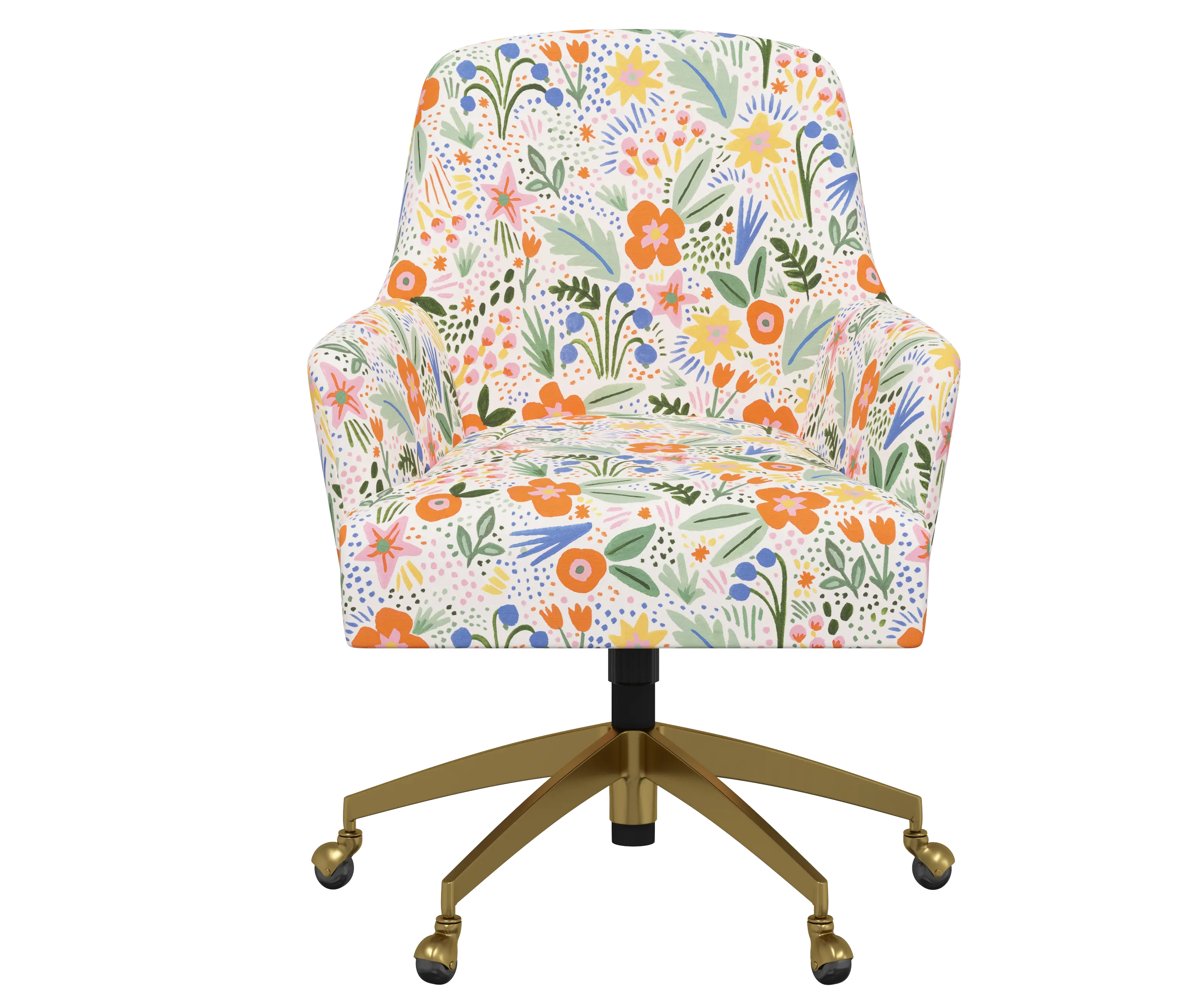 RPC78-9GLDRPCMRMLTLCB Rifle Paper Co Yvette Merida Multi Office Chair with Gold Base-1