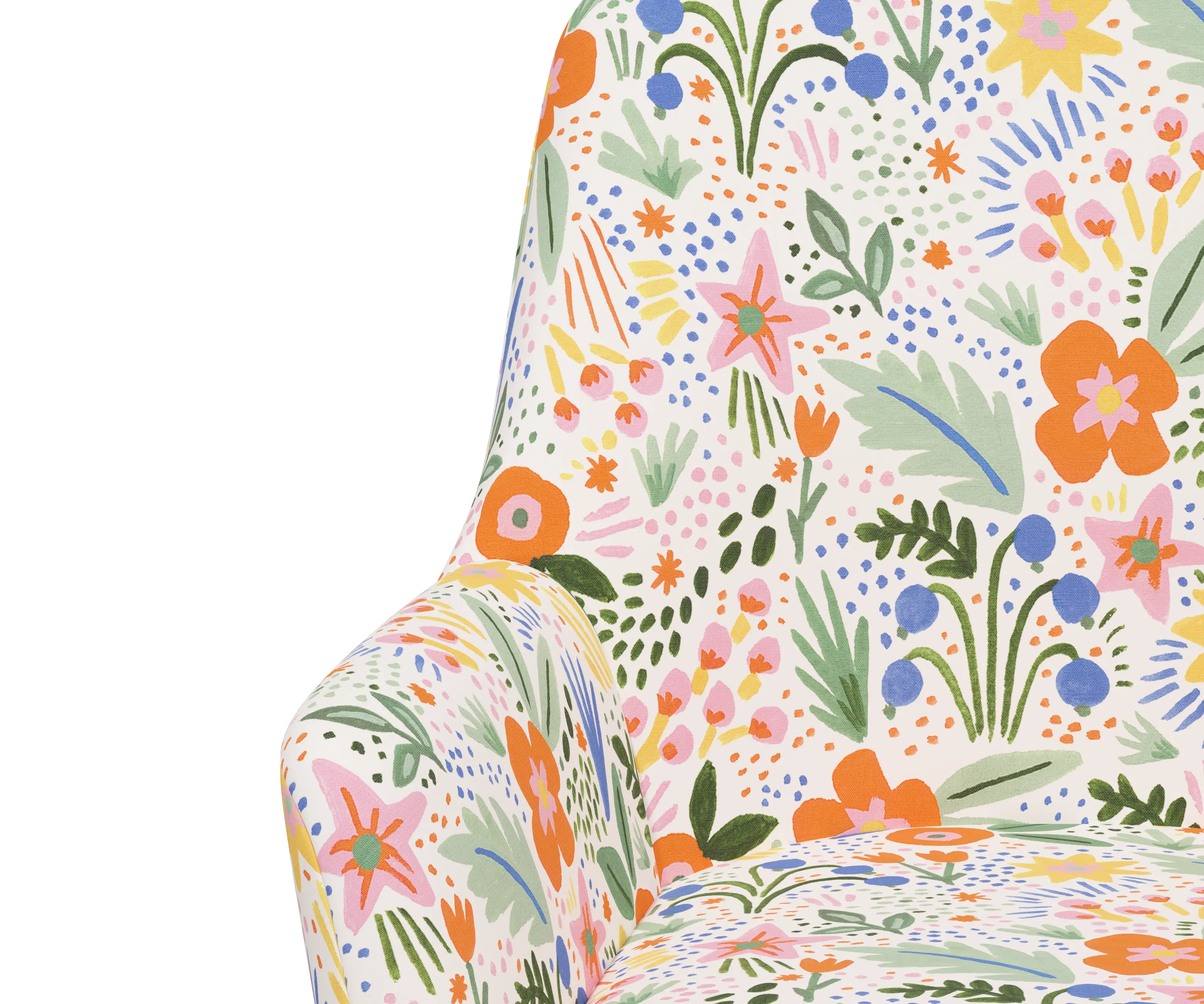 RPC78-9GLDRPCMRMLTLCB Rifle Paper Co Yvette Merida Multi Office Chair with Gold Base-6