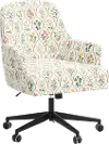 RPC78-9RPCHWTMLTLCB Rifle Paper Co Yvette Hawthorne Multi Office Chair with Black Base