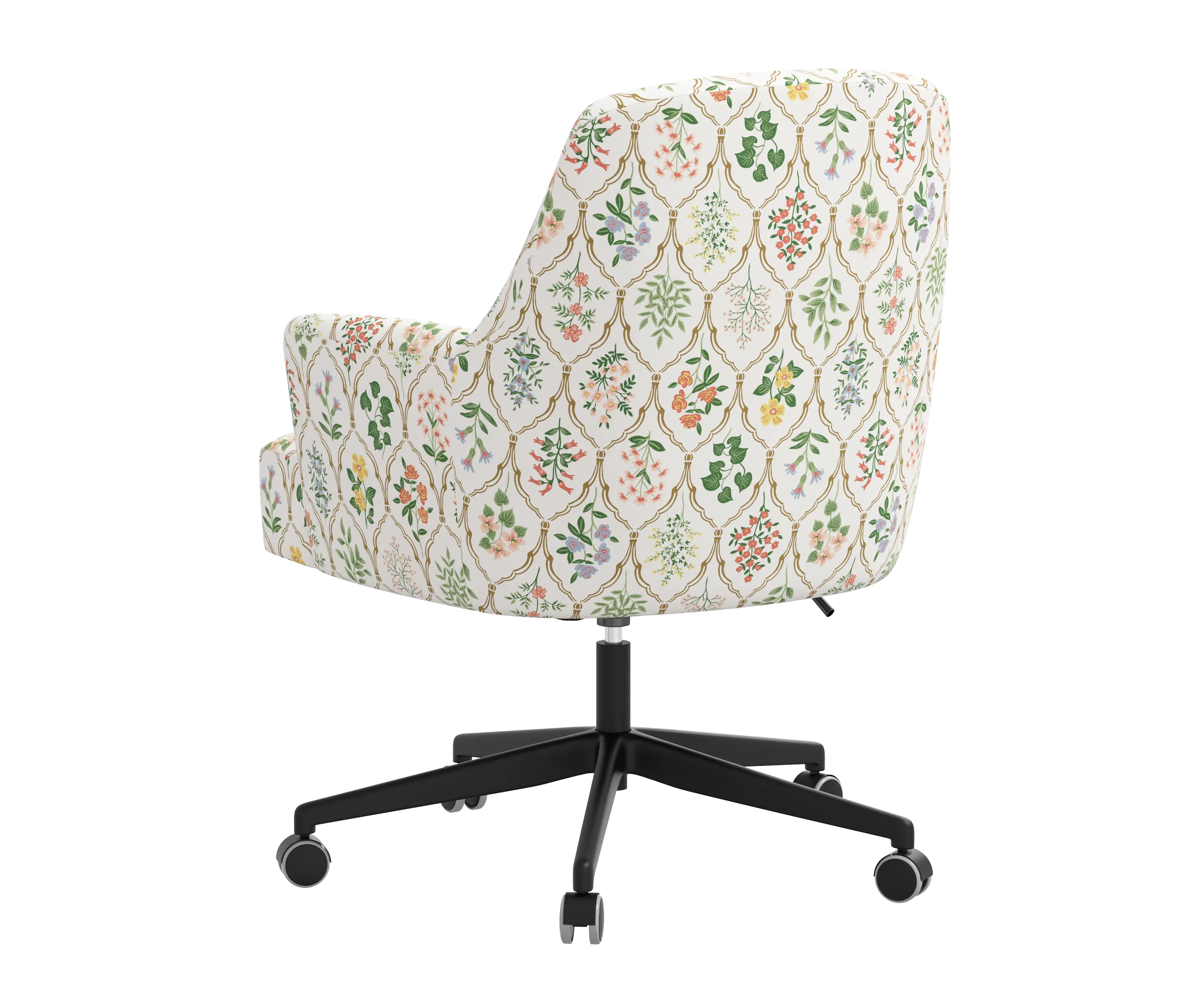 RPC78-9RPCHWTMLTLCB Rifle Paper Co Yvette Hawthorne Multi Office Chair with Black Base-4