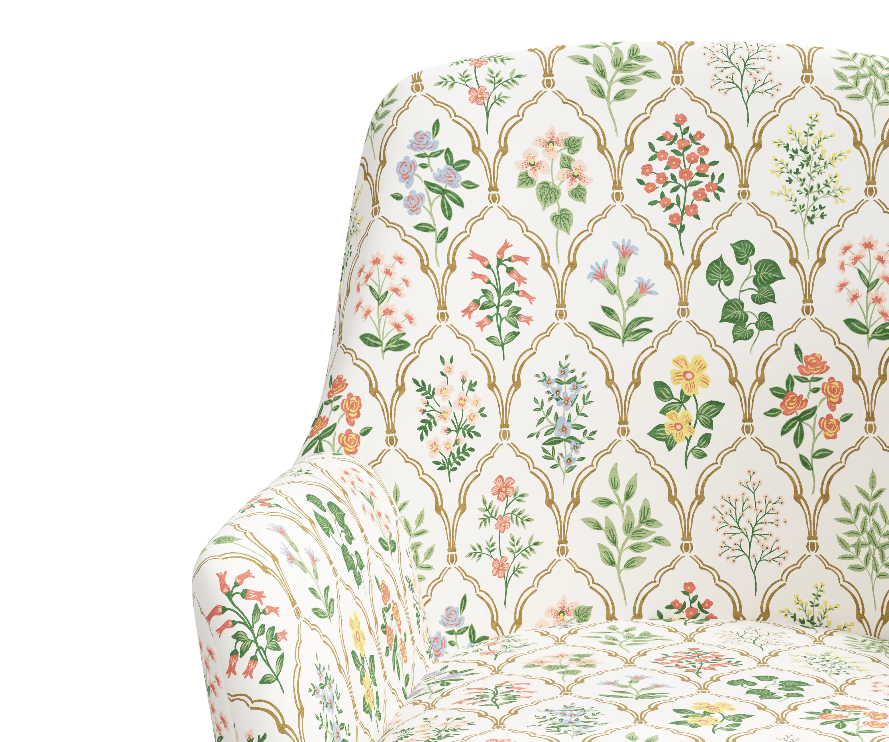 RPC78-9RPCHWTMLTLCB Rifle Paper Co Yvette Hawthorne Multi Office Chair with Black Base-5