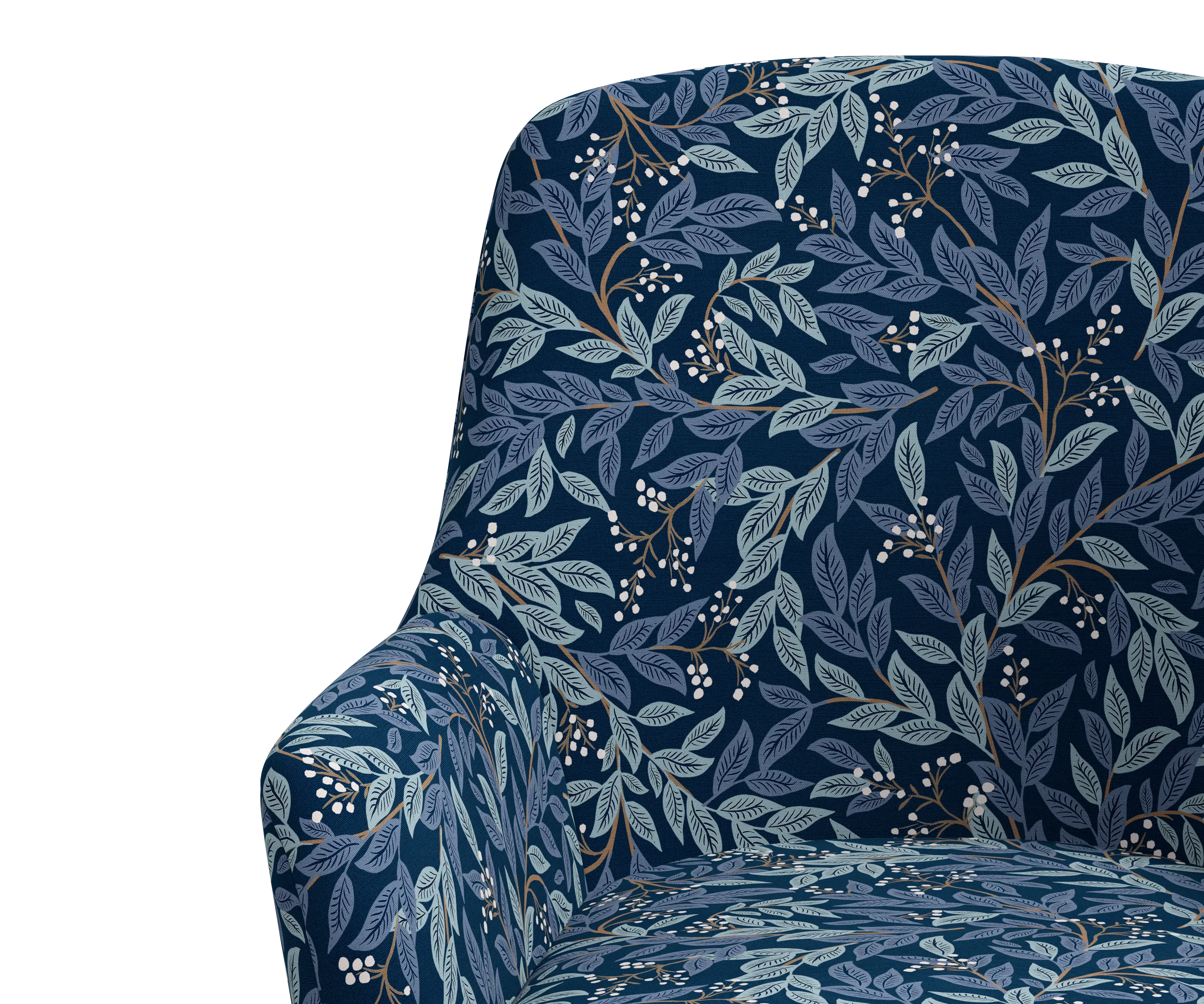 RPC78-9RPCWLBNVLCB Rifle Paper Co Yvette Willowberry Navy Office Chair with Black Base-5