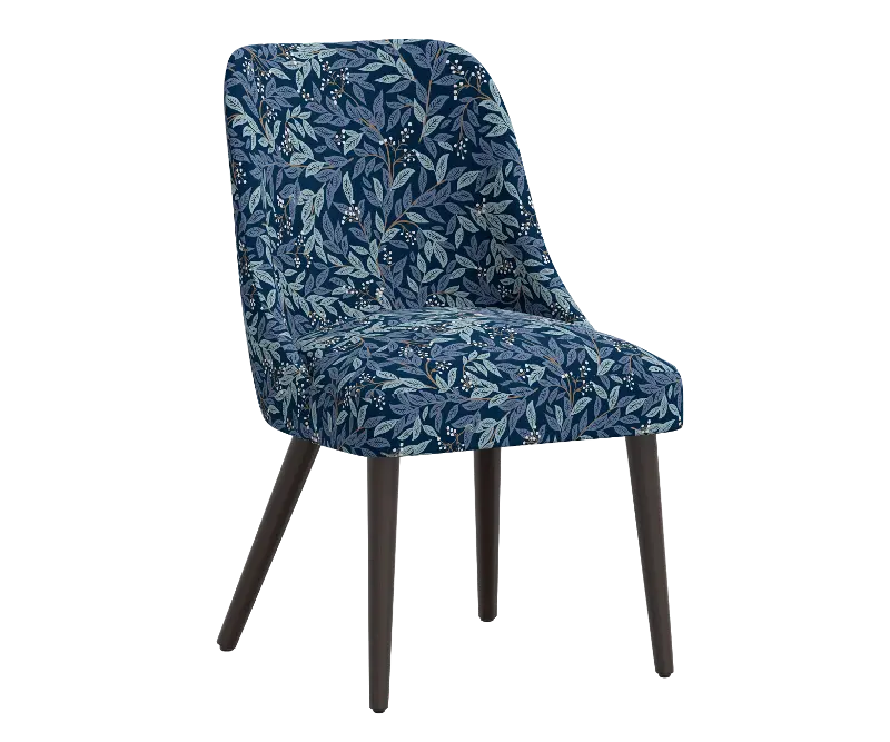 Rifle Paper Co Tara Willowberry Navy Dining Chair