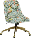 RPC84-9GLDRPCCTGRMNLCB Rifle Paper Co Brynn Citrus Grove Mint Office Chair with Gold Base