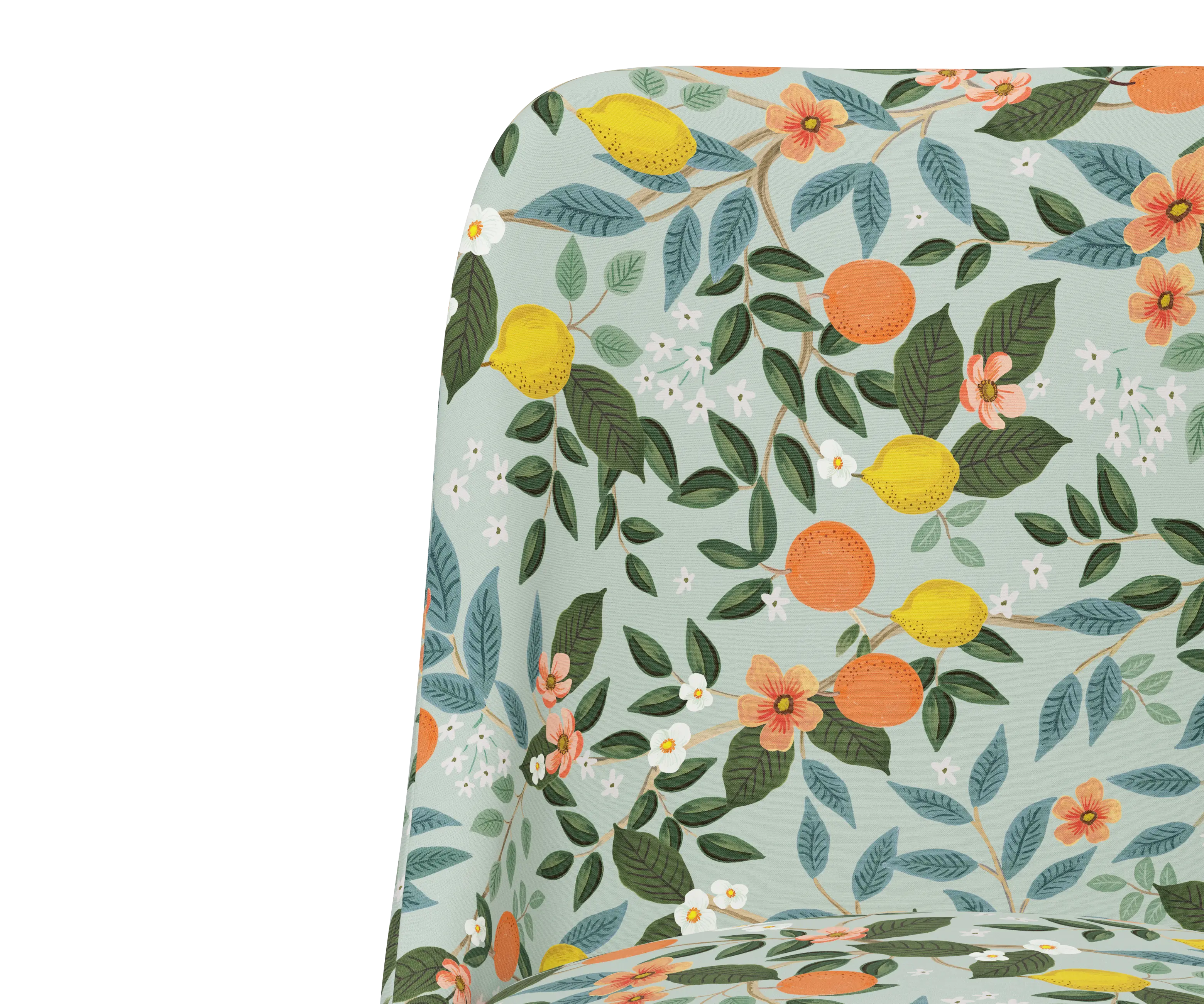 RPC84-9GLDRPCCTGRMNLCB Rifle Paper Co Brynn Citrus Grove Mint Office Chair with Gold Base-5